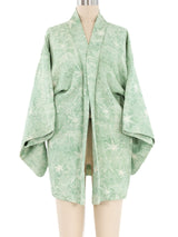 Green Maple Leaf Shibori Kimono Jacket arcadeshops.com