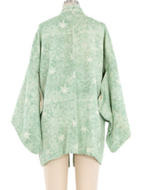 Green Maple Leaf Shibori Kimono Jacket arcadeshops.com