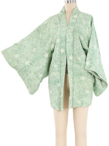 Green Maple Leaf Shibori Kimono Jacket arcadeshops.com
