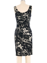 Moschino Graffiti Print Dress Dress arcadeshops.com