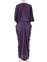 Purple Ruched Jersey Dress Ensemble Dress arcadeshops.com