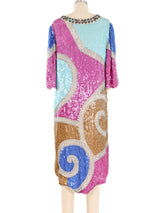 Judith Ann Sequined Silk Dress Dress arcadeshops.com