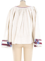 Embroidered Peasant Top Top arcadeshops.com