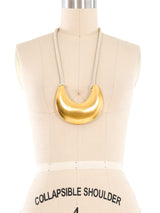 Kenneth Jay Lane Half Moon Pendant Necklace Jewelry arcadeshops.com