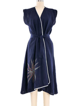 Gianni Versace Embroidered Linen Duster Jacket arcadeshops.com