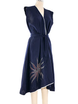 Gianni Versace Embroidered Linen Duster Jacket arcadeshops.com