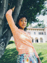 Courreges Orange Knit Sweater Top arcadeshops.com