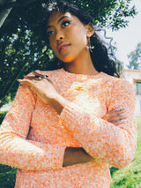 Courreges Orange Knit Sweater Top arcadeshops.com