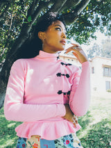 Ungaro Pink Knit Sweater Top arcadeshops.com