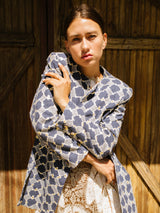 Abstract Metallic Check Jacket Jacket arcadeshops.com