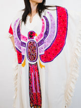 Embellished Phoenix Applique Caftan Dress arcadeshops.com