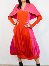 Issey Miyake Sculptural Plisse Colorblock Dress Dress arcadeshops.com