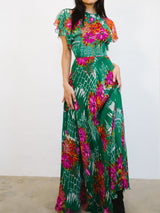 Scott Barrie Floral Ruffle Dress Dress arcadeshops.com