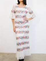Banded Lace Maxi Dress Dress arcadeshops.com