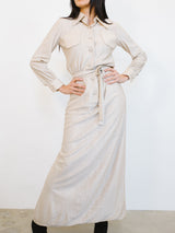 Geoffrey Beene Champagne Lurex Shirt Dress Dress arcadeshops.com