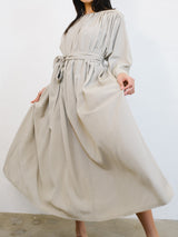 Khaki Pleated Maxi Dress Dress arcadeshops.com