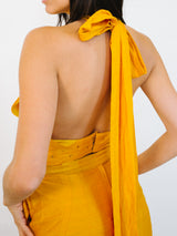 Embellished Marigold Silk Ensemble Suit arcadeshops.com