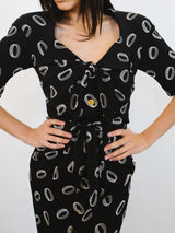 Chanel 1930's Inspired Tie Front Maxi Dress Dress arcadeshops.com