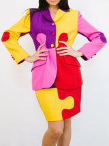 Moschino Puzzle Skirt Suit Suit arcadeshops.com