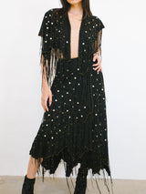 Jan Faulkner Studded Leather Fringe Ensemble Suit arcadeshops.com