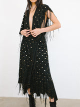 Jan Faulkner Studded Leather Fringe Ensemble Suit arcadeshops.com