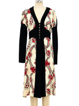 Ossie Clark Celia Birtwell Printed Crepe Dress Dress arcadeshops.com
