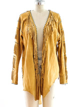 Fringed Suede Jacket Jacket arcadeshops.com