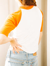 Orange and White Raglan Tee T-shirt arcadeshops.com