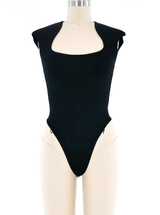 Alaia Scoop Neck Bodysuit Top arcadeshops.com