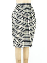 Lanvin Pleated Check Skirt Bottom arcadeshops.com