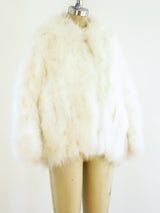 White Marabou Feather Jacket Jacket arcadeshops.com