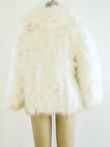White Marabou Feather Jacket Jacket arcadeshops.com