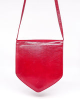 Charles Jourdan Red Leather Shoulder Bag Accessory arcadeshops.com