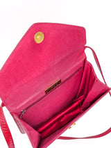 Charles Jourdan Red Leather Shoulder Bag Accessory arcadeshops.com