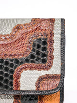 Carlos Falchi Patchwork Envelope Clutch Accessory arcadeshops.com
