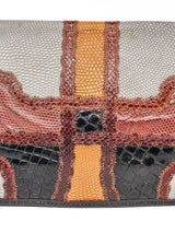 Carlos Falchi Patchwork Envelope Clutch Accessory arcadeshops.com