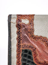Carlos Falchi Patchwork Envelope Clutch Accessory arcadeshops.com