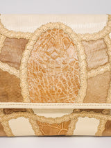 Carlos Falchi Patchwork Envelope Clutch Accessory arcadeshops.com