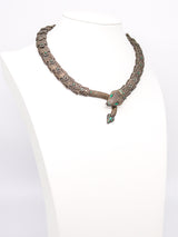 Sterling Silver Articulated Snake Collar Necklace Jewelry arcadeshops.com