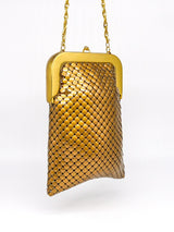 Whiting and Davis Gold Metal Mesh Bag Accessory arcadeshops.com