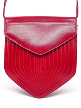 Charles Jourdan Red Leather Shoulder Bag Accessory arcadeshops.com