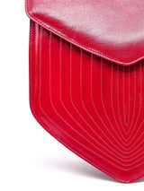Charles Jourdan Red Leather Shoulder Bag Accessory arcadeshops.com