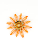 Peach Enamel Daisy Brooch Accessory arcadeshops.com