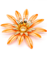 Peach Enamel Daisy Brooch Accessory arcadeshops.com