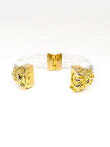 Inna Citrine Carved Lucite Bangle Accessory arcadeshops.com