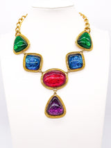 Kenneth Jay Lane Jewel Tone Cabochon Necklace Accessory arcadeshops.com