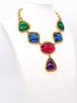Kenneth Jay Lane Jewel Tone Cabochon Necklace Accessory arcadeshops.com