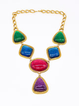 Kenneth Jay Lane Jewel Tone Cabochon Necklace Accessory arcadeshops.com