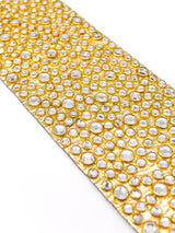 Michael Morrison Rhinestone Studded Gold Leather Belt arcadeshops.com