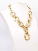 Kenneth Jay Lane Matte Gold Chainlink Necklace Accessory arcadeshops.com